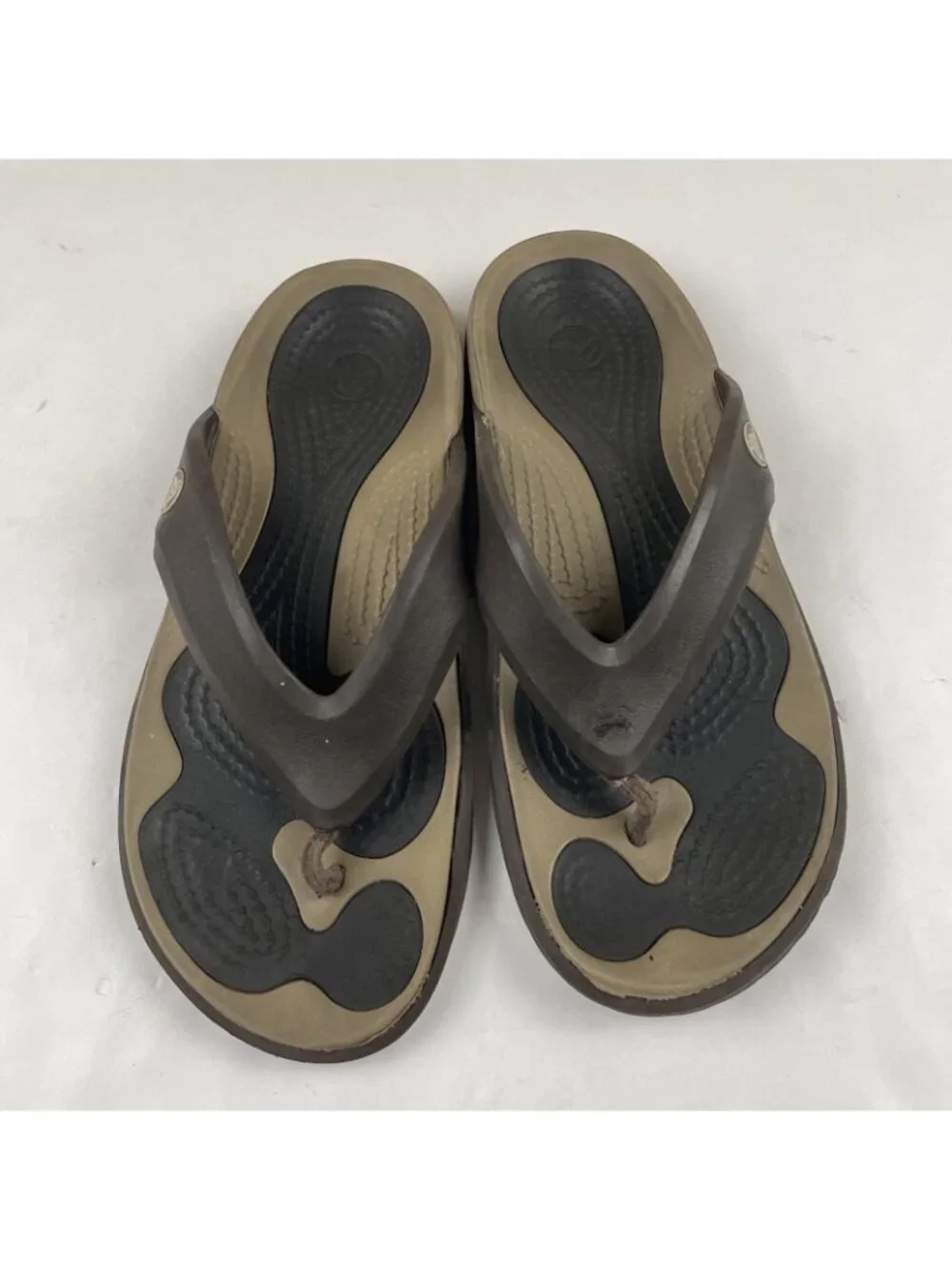 CROCS Modi Sport Flip Flop Sandals Men's 7 Women's 9 Tan Brown Lightweight